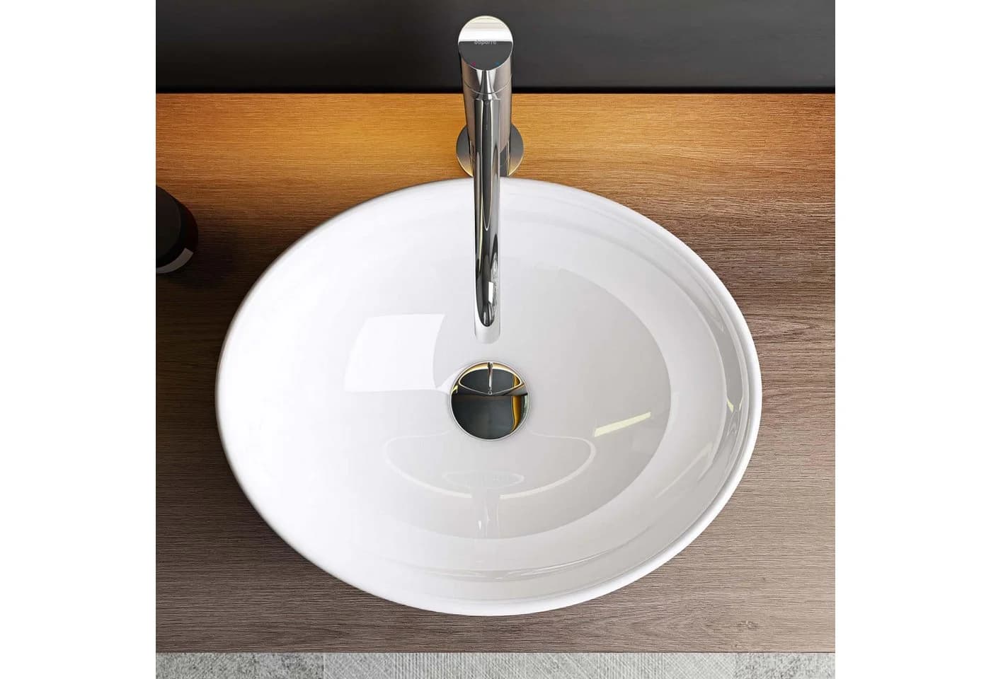 Mai & Mai Aufsatzwaschbecken Keramik Oval Weiß Br205 - Bild 4