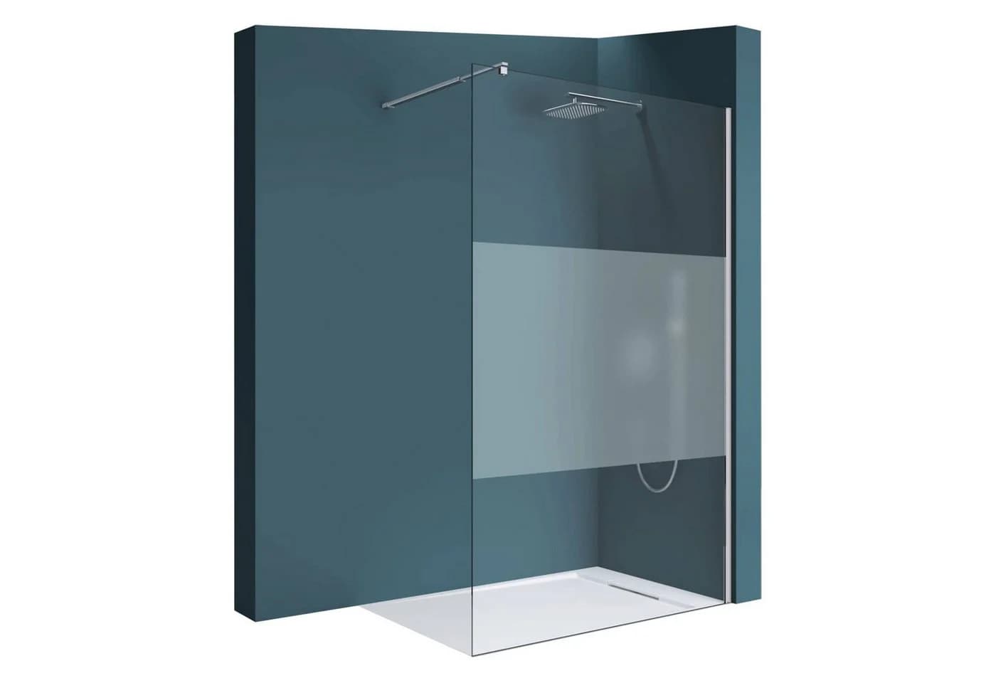 Mai & Mai Duschwand Walk-In 10mm ESG Glas NANO Silber Transparent - Bild 2