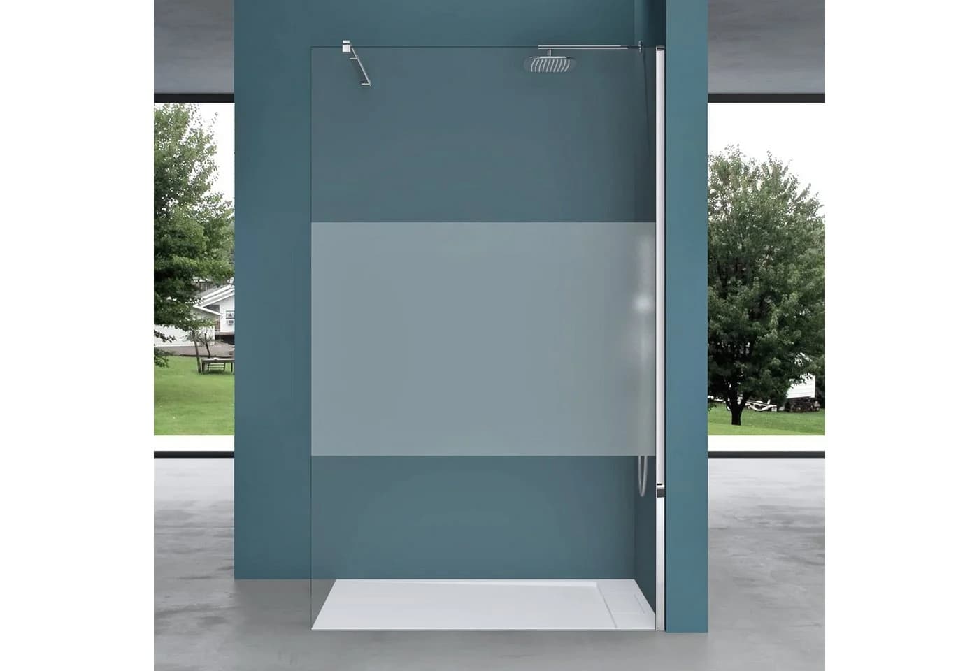 Mai & Mai Duschwand Walk-In 10mm ESG Glas NANO Silber Transparent - Bild 3