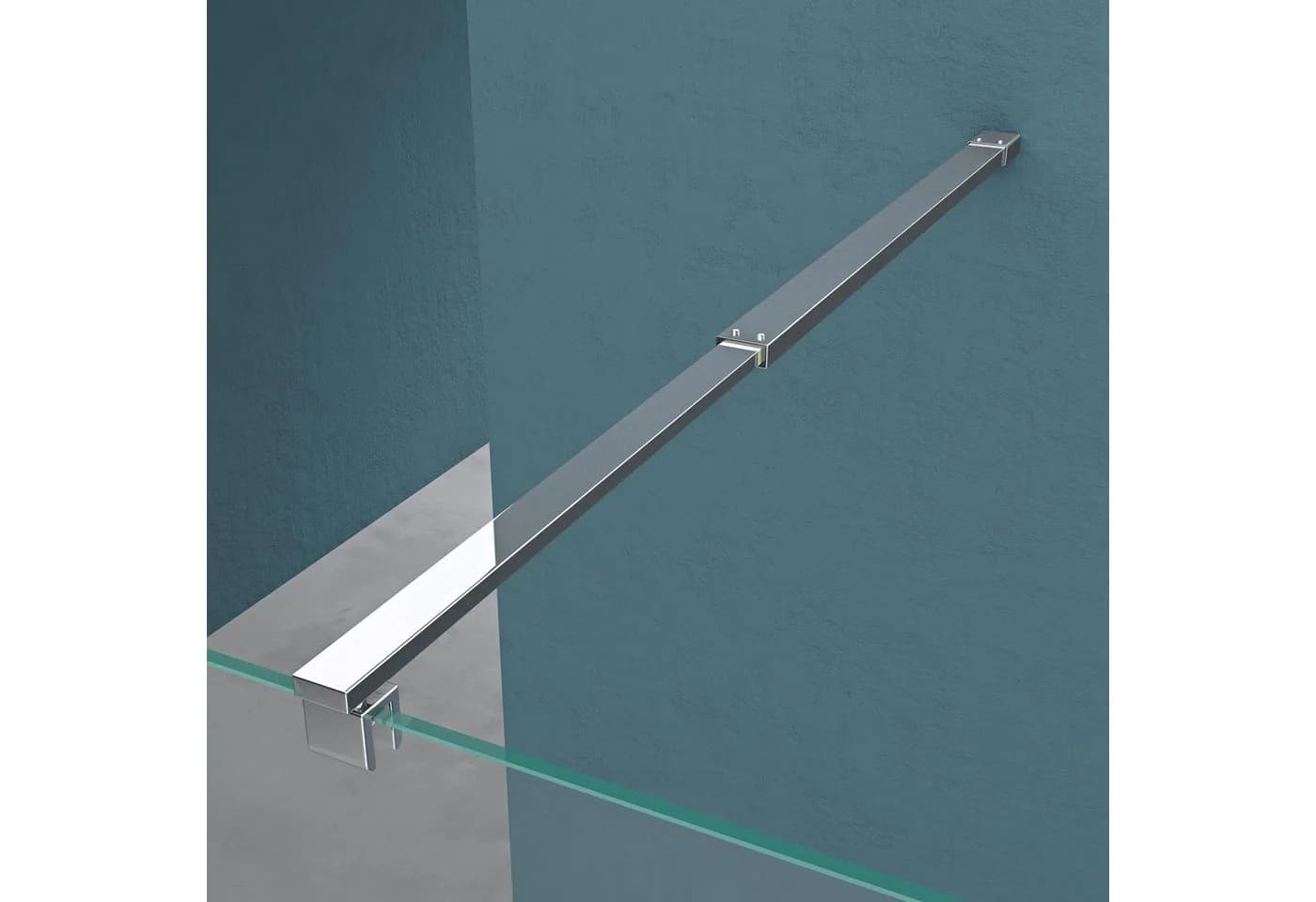 Mai & Mai Duschwand Walk-In 10mm ESG Glas NANO Silber Transparent - Bild 5