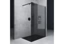Mai & Mai Duschwand Schwarz Profil 8mm ESG Glas NANO Grau Bild 1