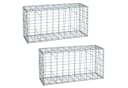 ESTEXO Gabionenzaun 100x50x30 cm 2er Set Metall Silber Bild 2