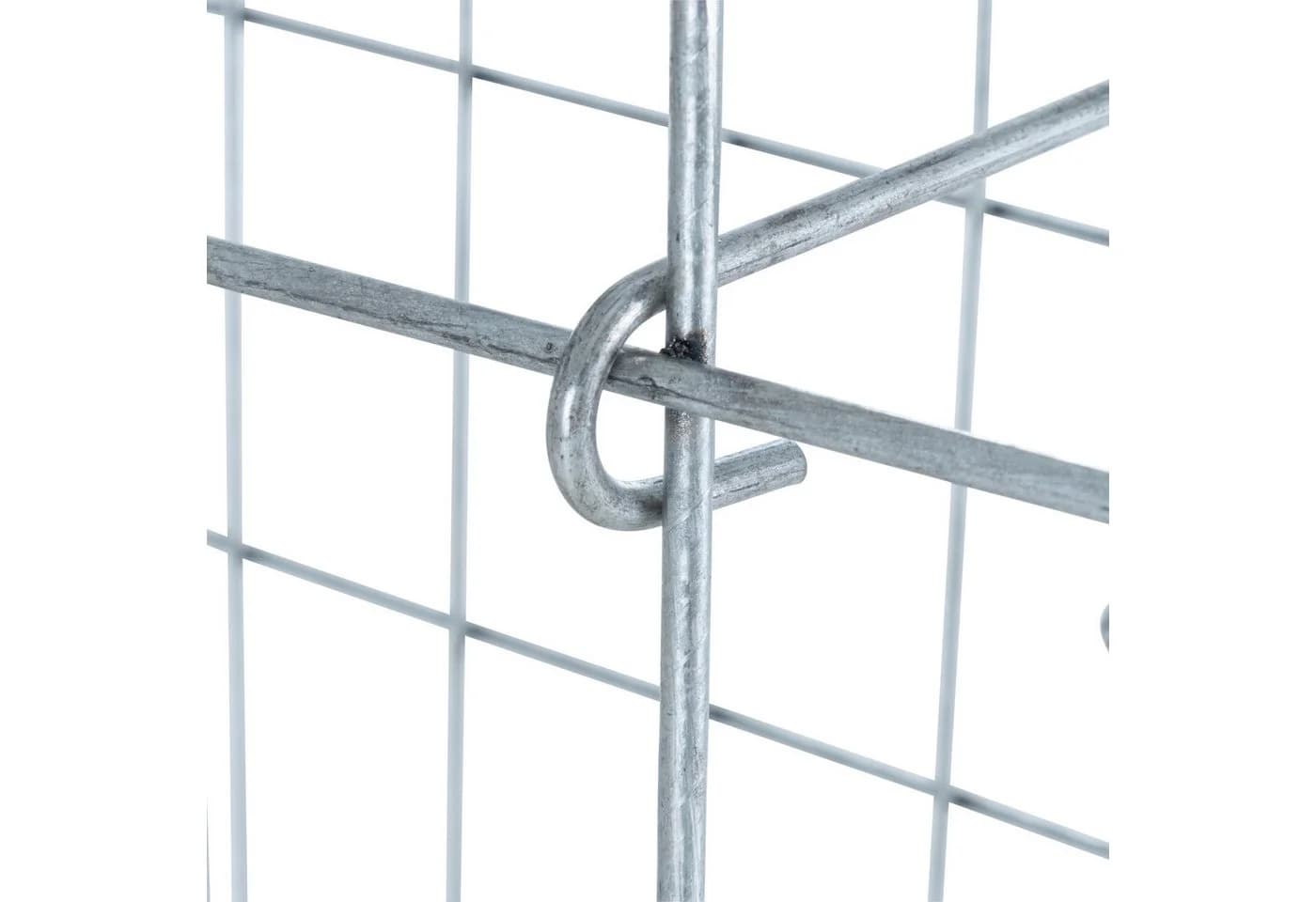 ESTEXO Gabionenzaun 100x50x30 cm 2er Set Metall Silber - Bild 4