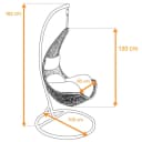 ESTEXO Hängesessel mit Gestell Polyrattan Braun Grau Bild 1