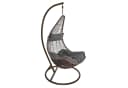 ESTEXO Hängesessel mit Gestell Polyrattan Braun Grau Bild 3