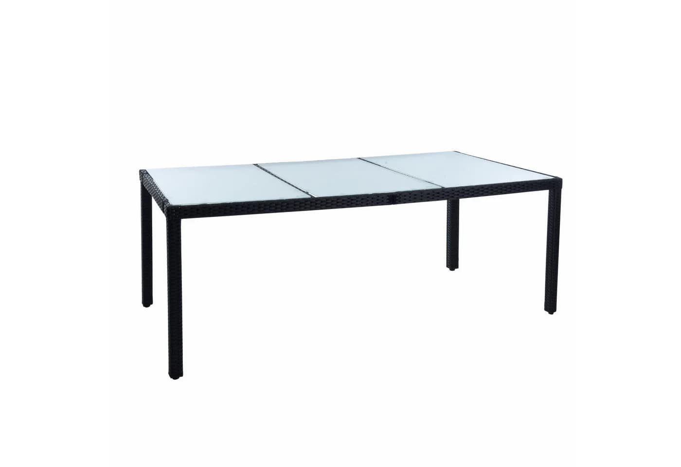 ESTEXO Sitzgruppe Polyrattan 8-tlg. Schwarz/Grau
