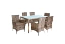 ESTEXO Sitzgruppe 6 Pers. Polyrattan Beige-Braun Gartenset Bild 2