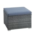 ESTEXO Rattan Lounge Sitzgruppe 3-Sitzer Grau mit Hocker Bild 4