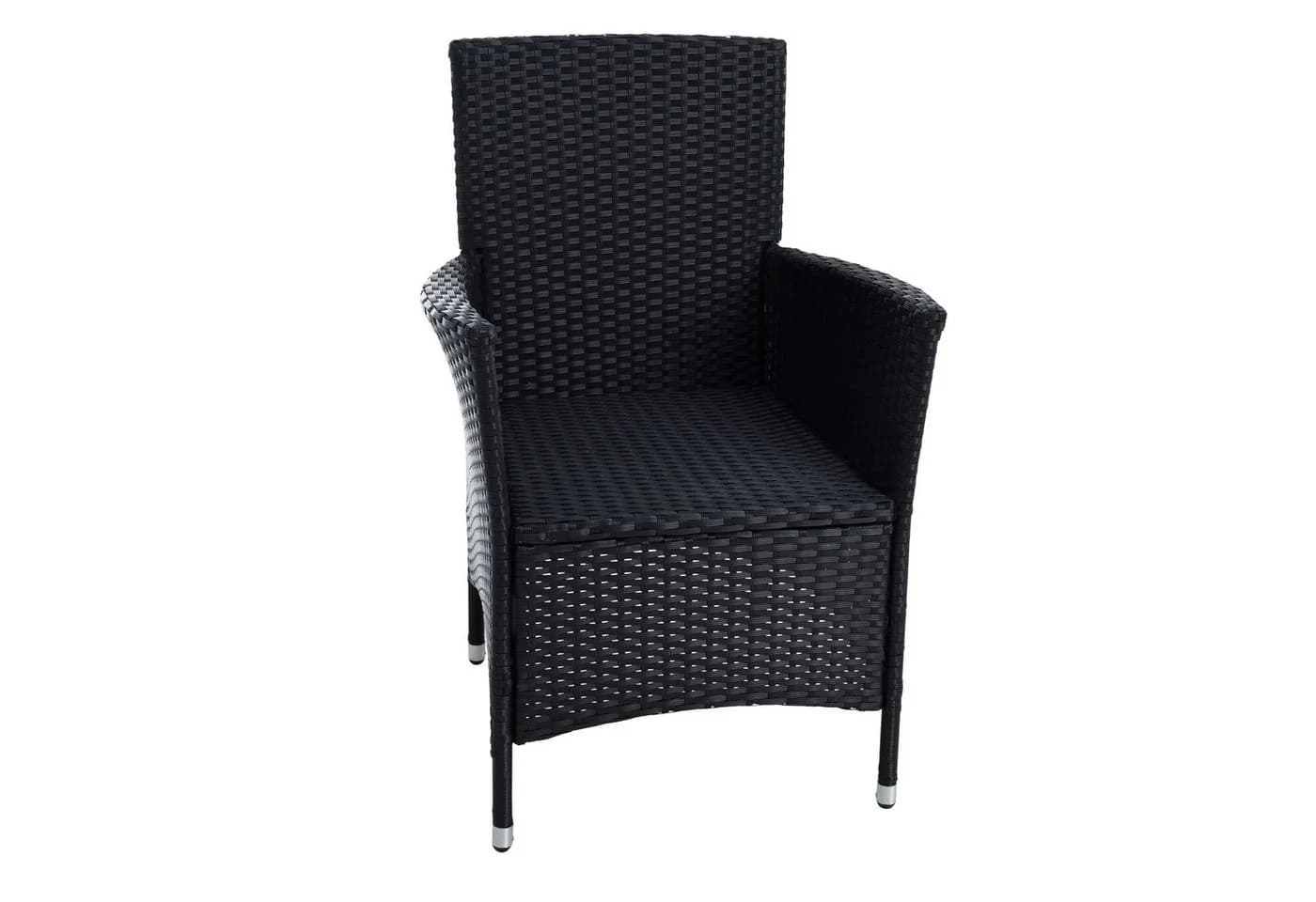 ESTEXO Gartenstuhl Rattan 2er Set Schwarz Polyrattan - Bild 3