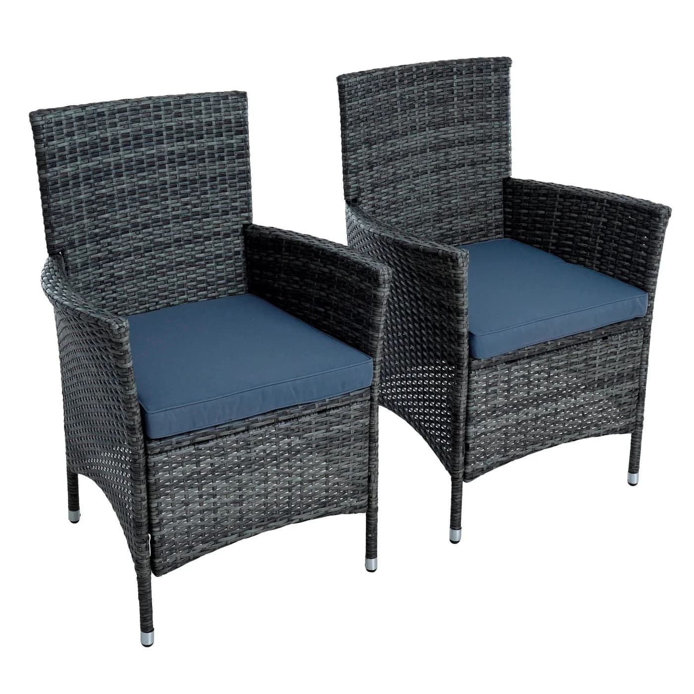 ESTEXO Gartenstuhl Rattan Anthrazit-Grau - Bild 2