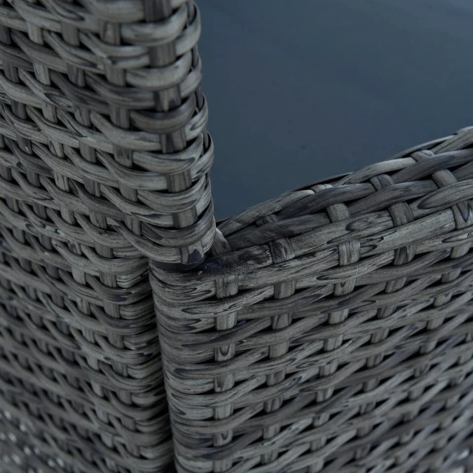 ESTEXO Gartenstuhl Rattan Anthrazit-Grau - Bild 5