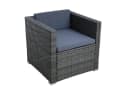ESTEXO Gartenstuhl Polyrattan Loungesessel Anthrazit-Grau Bild 2