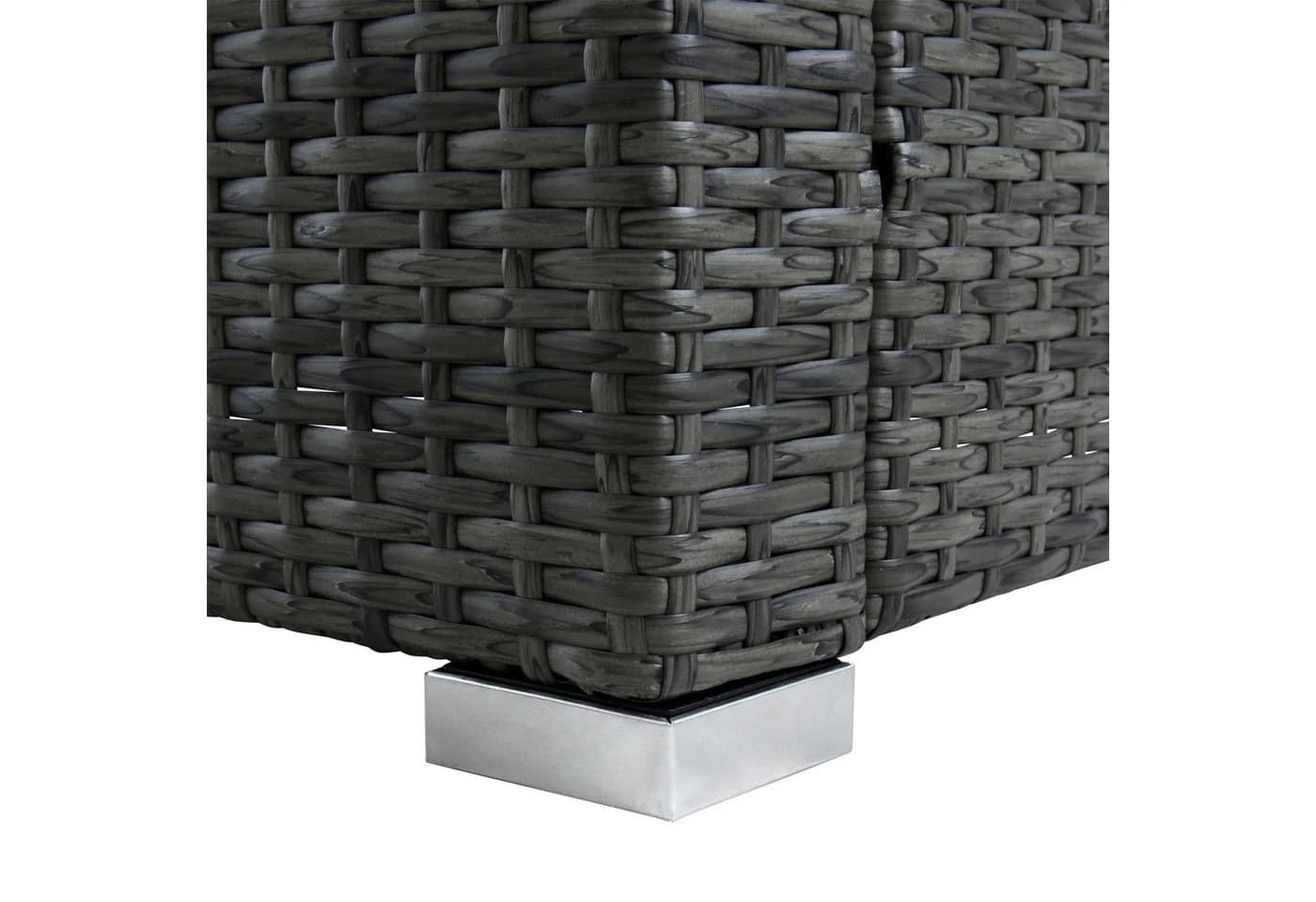 ESTEXO Gartenstuhl Polyrattan Loungesessel Anthrazit-Grau - Bild 5