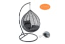 ESTEXO Hängesessel Polyrattan Anthrazit Bild 1