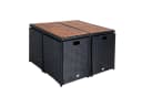 ESTEXO Polyrattan Sitzgruppe 9-tlg. für 8 Personen Schwarz mit Holzplatte Bild 1