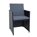 ESTEXO Polyrattan Sitzgruppe 9-tlg. für 8 Personen Schwarz mit Holzplatte Bild 3