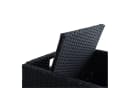 ESTEXO Polyrattan Sitzgruppe 9-tlg. für 8 Personen Schwarz mit Holzplatte Bild 4