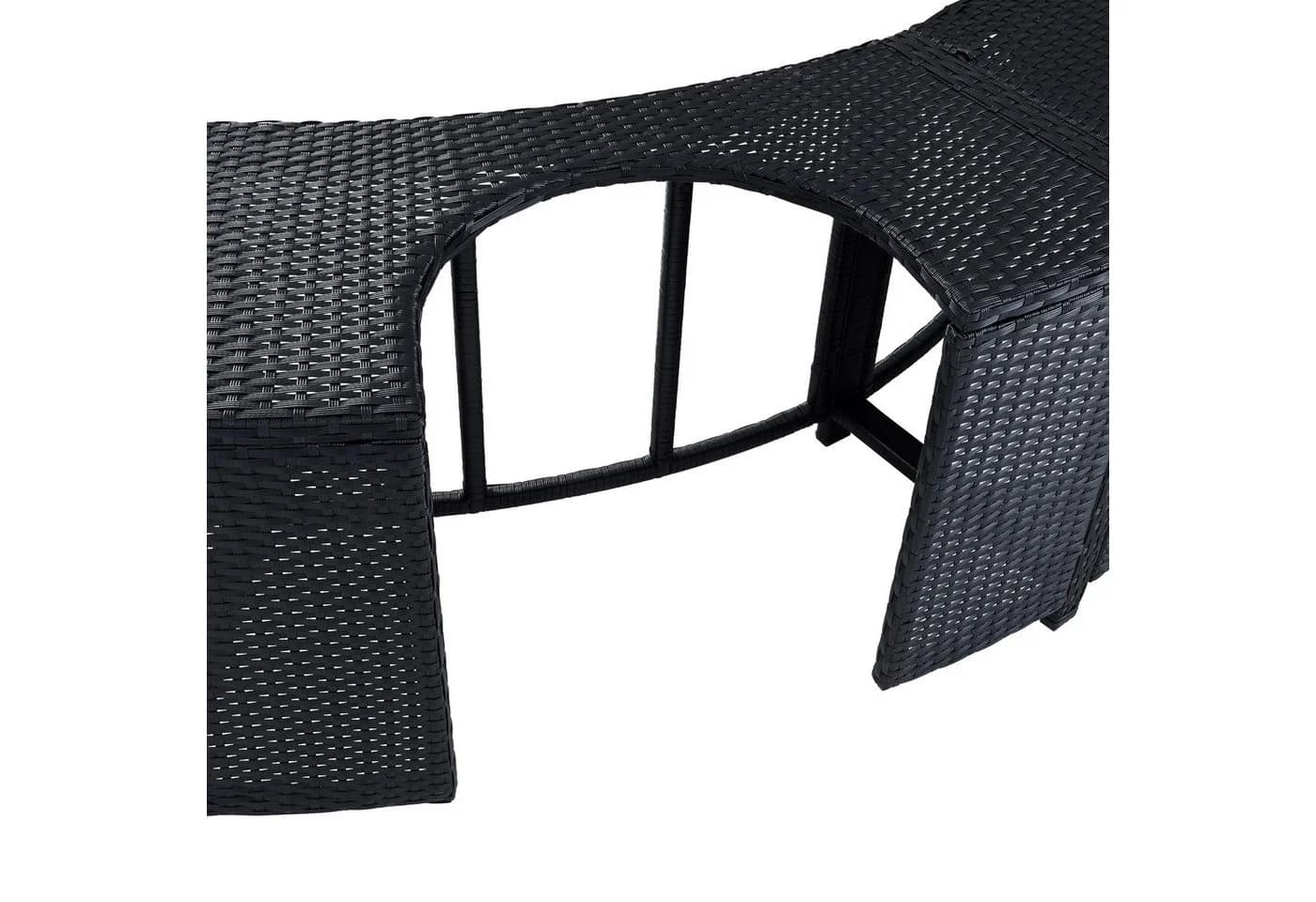 ESTEXO Pooltreppe Whirlpool Umrandung Rattan Pool Rahmen - Bild 4
