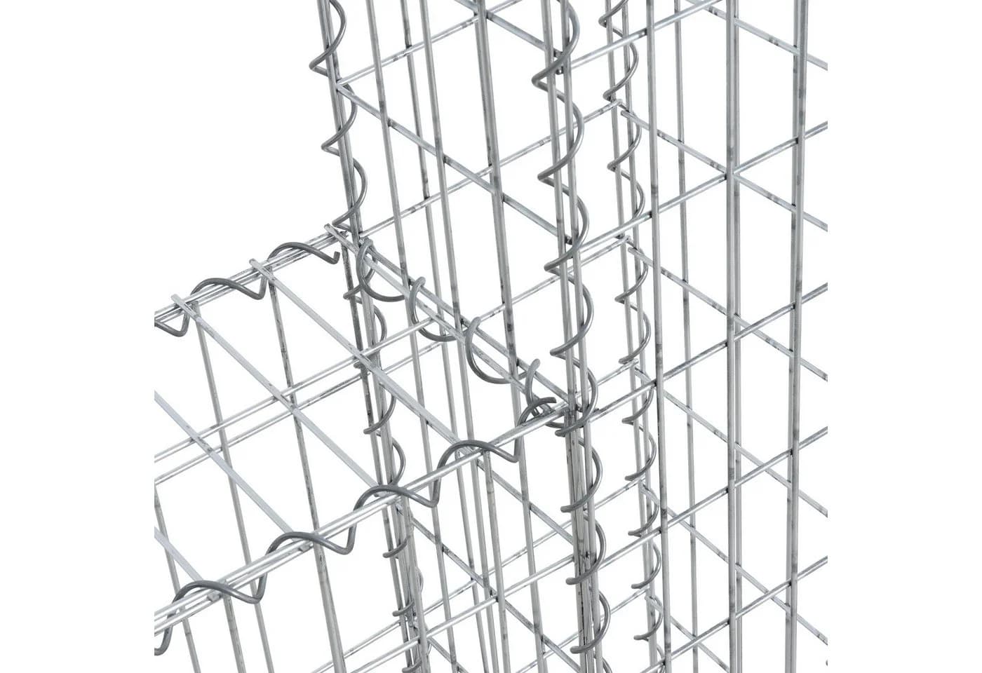 ESTEXO Gabionenzaun Gabione Steinkorb 160x20x150 cm Silber