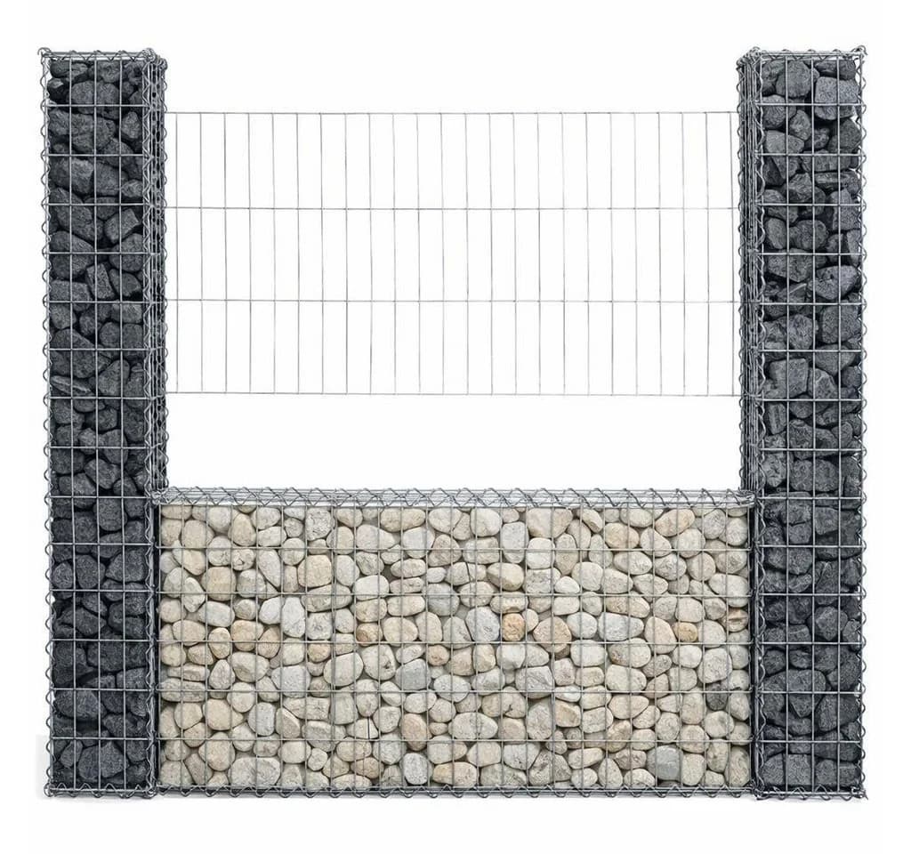 ESTEXO Gabionenzaun Gabione Steinkorb 160x20x150 cm Silber - Bild 2