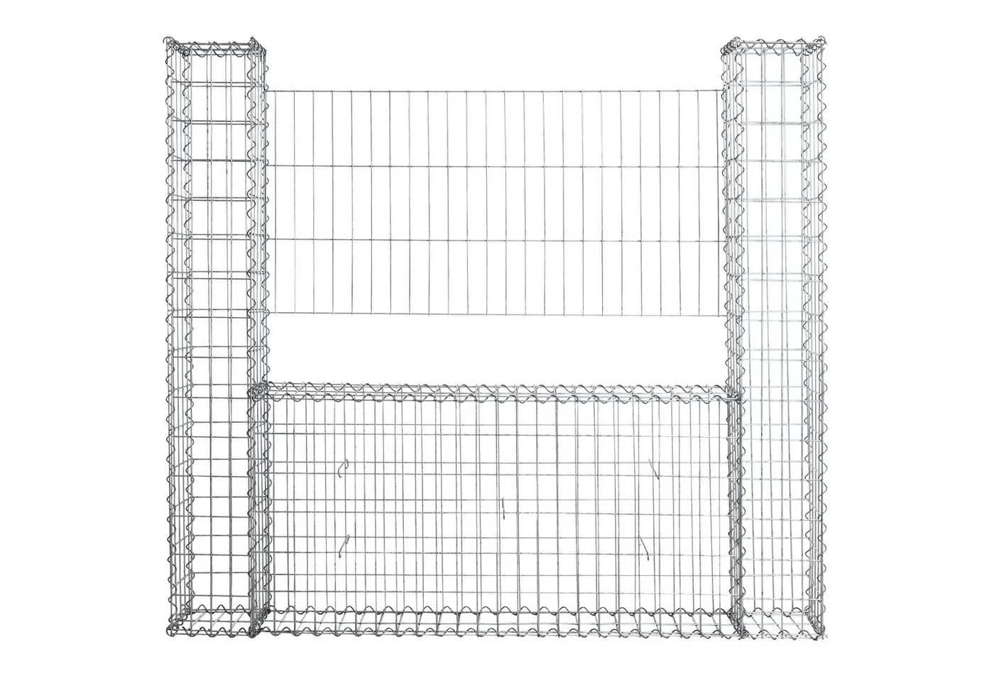 ESTEXO Gabionenzaun Gabione Steinkorb 160x20x150 cm Silber - Bild 3