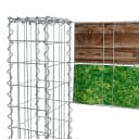ESTEXO Gabionenzaun 140x20x100 cm Feuerverzinktes Drahtgitter Silber Bild 3