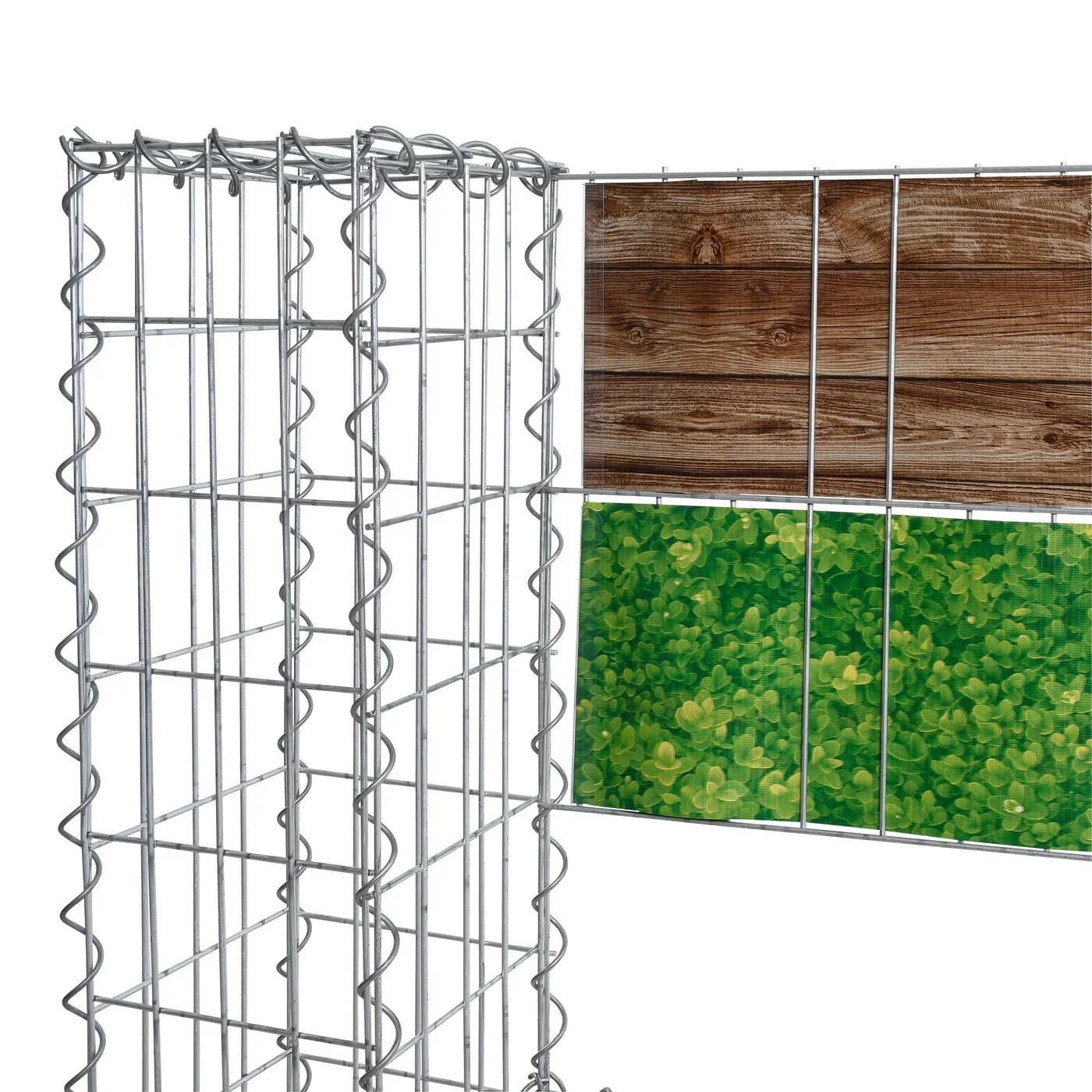 ESTEXO Gabionenzaun 140x20x100 cm Feuerverzinktes Drahtgitter Silber - Bild 3