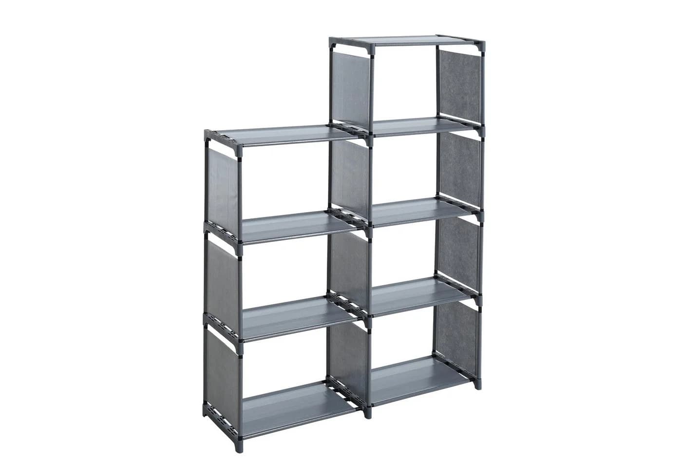 ESTEXO Treppenregal Stufenregal Bücherregal Stoff 7 Fächer - Bild 2