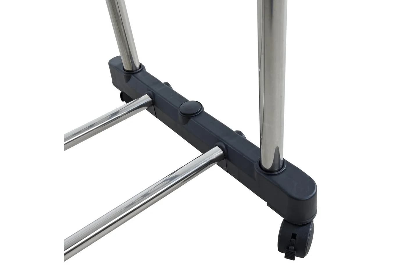 ESTEXO Garderobenständer mit Rollen verstellbar Chrom/Schwarz - Bild 4