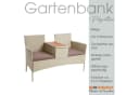 ESTEXO Polyrattan Gartenbank 2-Sitzer mit Tisch Bild 3