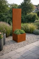 ESTEXO Sichtschutzelement Rost Metall Gartenzaun mit Hochbeet Bild 2