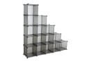 ESTEXO Würfelregal Steckregal 15 Fächer Grau Transparent Bild 2