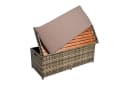 ESTEXO Gartenbank mit Auflagenbox Polyrattan Akazienholz Beige-Braun Bild 5