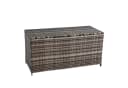 ESTEXO Auflagenbox Polyrattan Beige-Braun mit Metallgestell Bild 2