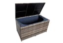 ESTEXO Auflagenbox Poly Rattan 870 Liter Beige-Braun Bild 4