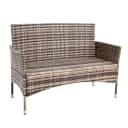 ESTEXO Gartenbank Rattan 2-Sitzer Polyrattan Braun Bild 3