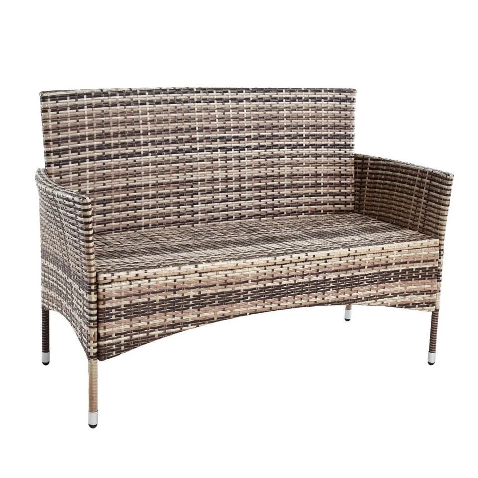 ESTEXO Gartenbank Rattan 2-Sitzer Polyrattan Braun - Bild 3