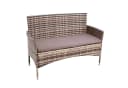 ESTEXO Gartenbank Rattan 2-Sitzer Polyrattan Braun Bild 4