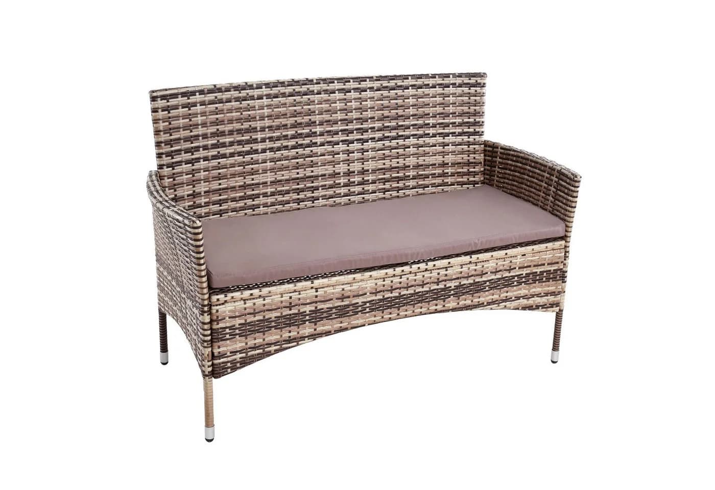 ESTEXO Gartenbank Rattan 2-Sitzer Polyrattan Braun - Bild 4