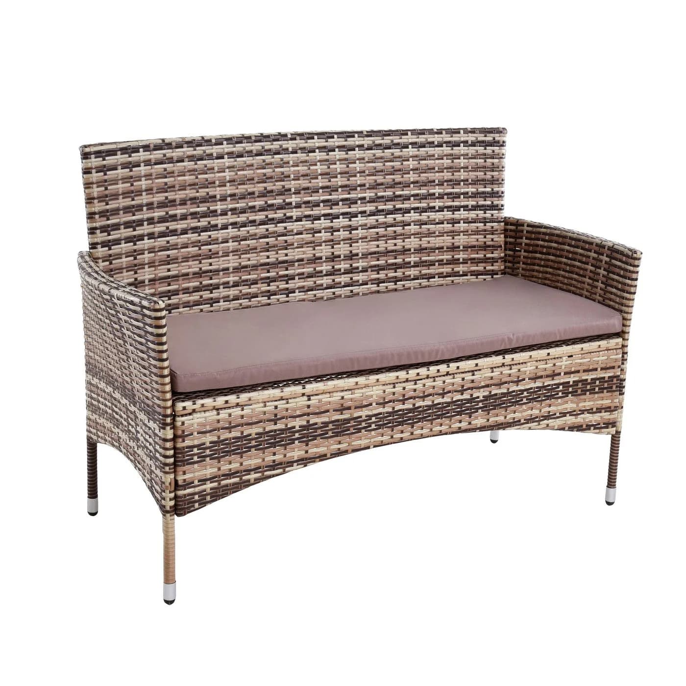ESTEXO Gartenbank Rattan 2-Sitzer Polyrattan Braun - Bild 5