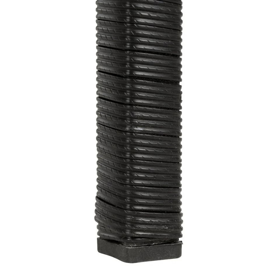 ESTEXO Gartentisch Polyrattan Beistelltisch Schwarz mit Glasplatte - Bild 5