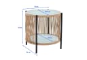 ESTEXO Bistro Set 2-tlg. Beige Rope-Geflecht Sicherheitsglas Bild 3