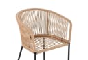 ESTEXO Bistro Set 2-tlg. Beige Rope-Geflecht Sicherheitsglas Bild 5