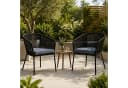 ESTEXO Gartenstuhl Lounge 2er Set Schwarz Rope Design Bild 2