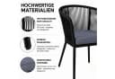 ESTEXO Gartenstuhl Lounge 2er Set Schwarz Rope Design Bild 3