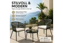 ESTEXO Gartenstuhl Lounge Stuhl 2er Set Oliv Schwarz Bild 4