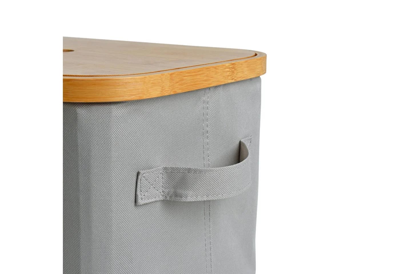 ESTEXO Faltbarer Bambuskorb Aufbewahrungsbox Hellgrau - Bild 5