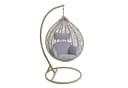 ESTEXO Hängesessel mit Gestell Polyrattan Hängekorb Beige Grau Bild 4