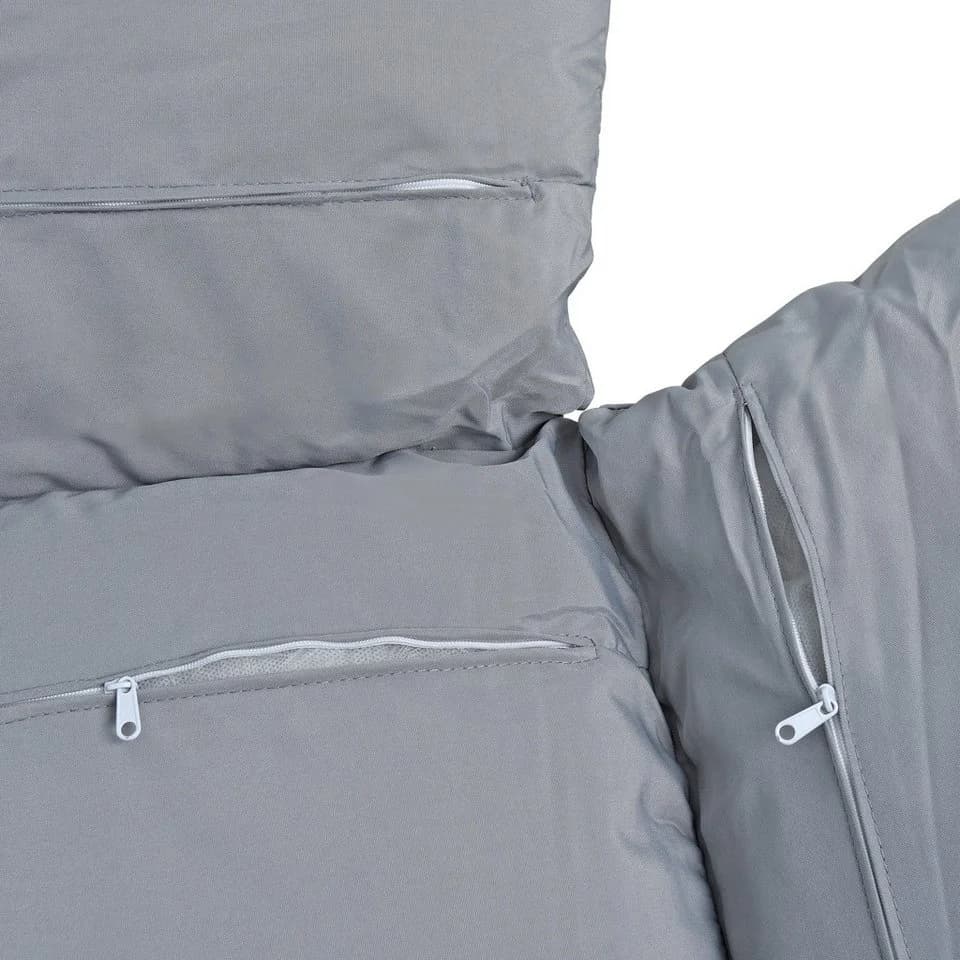ESTEXO Hängesessel mit Gestell Polyrattan Hängekorb Beige Grau - Bild 5