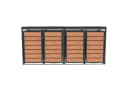 ESTEXO Mülltonnenbox 4 Türen Anthrazit Holzdekor Bild 5